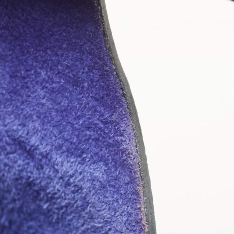 Pre Owned Hermes Bleu Electrique Taurillon Clemence Leather and Alligator Touch Picotin Lock 22 Bag