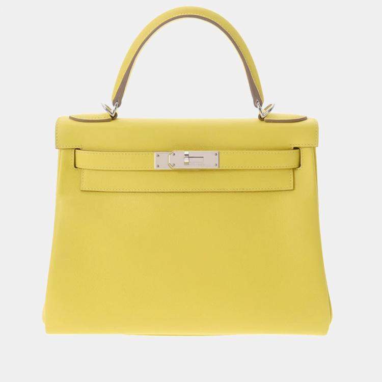 Hermes Kelly 28 Lime Y Engraved (around 2020) Women's Ever Color