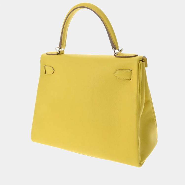 Hermes Kelly 28 Lime Y Engraved (Around 2020) Women's Ever Color Bag