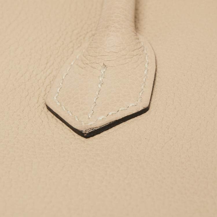 Pre Owned Hermes Trench Togo Leather Gold Finish Birkin 30 Bag