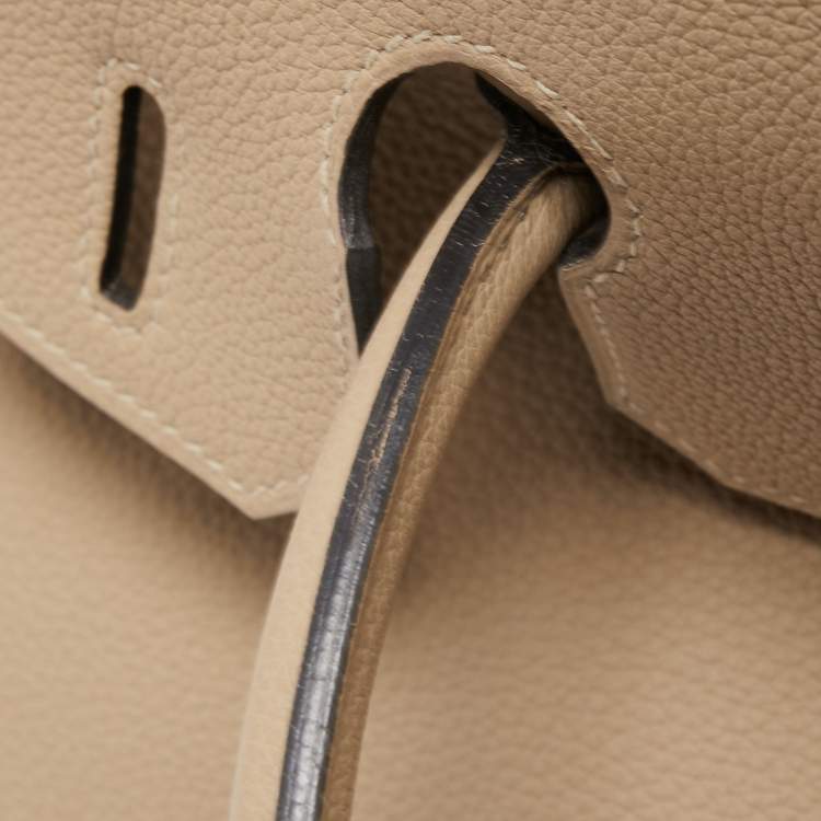 Pre Owned Hermes Trench Togo Leather Gold Finish Birkin 30 Bag