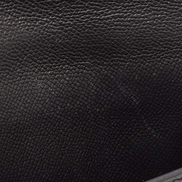Pre Owned Hermes Black Epsom Leather Kelly Pocket Compact Wallet