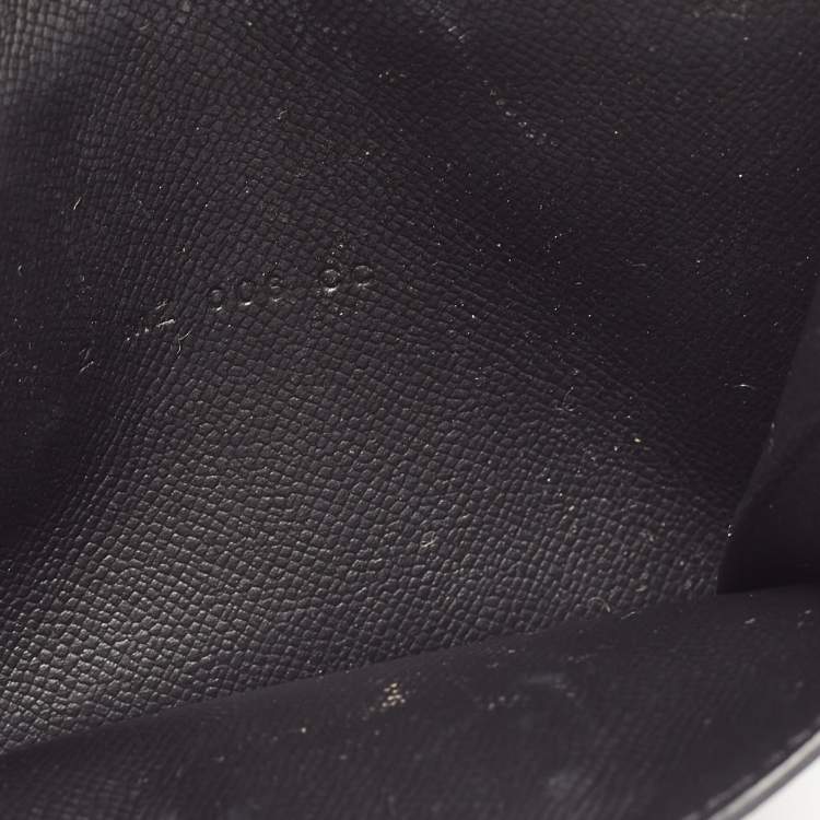 Pre Owned Hermes Black Epsom Leather Kelly Pocket Compact Wallet