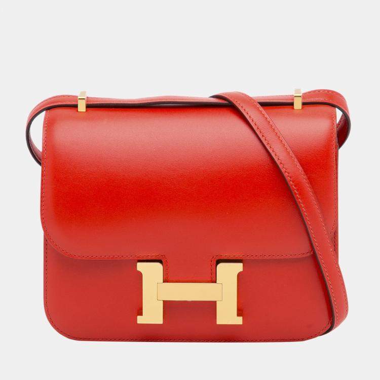 Hermes Epsom della Cavalleria Handbag, Rouge H