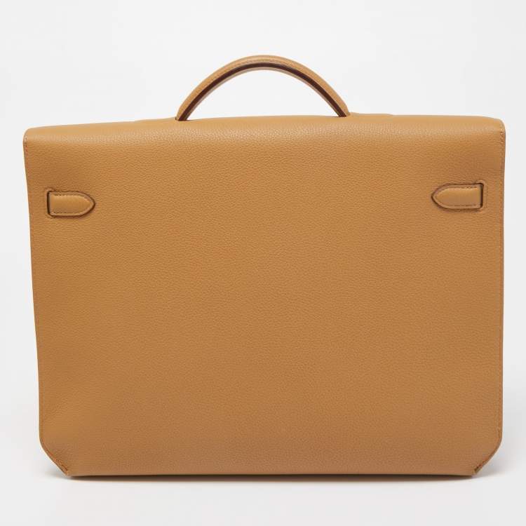 Pre Owned Hermès Sesame Togo Leather Kelly Depeches 36 Briefcase