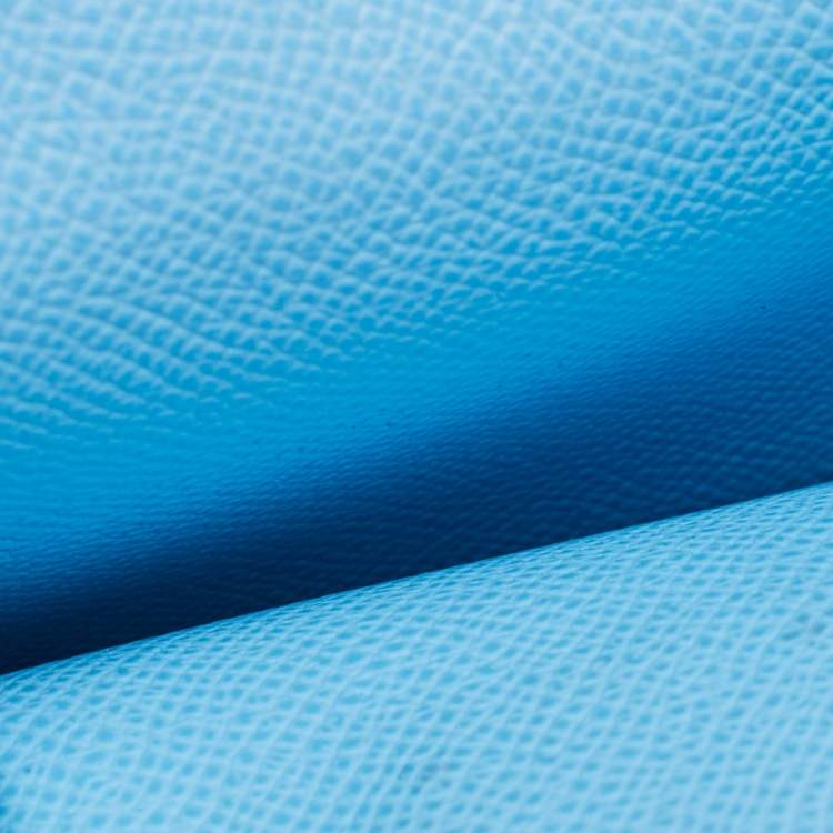 Pre Owned Hermes Celeste Epsom Leather Kelly Pocket Compact Wallet