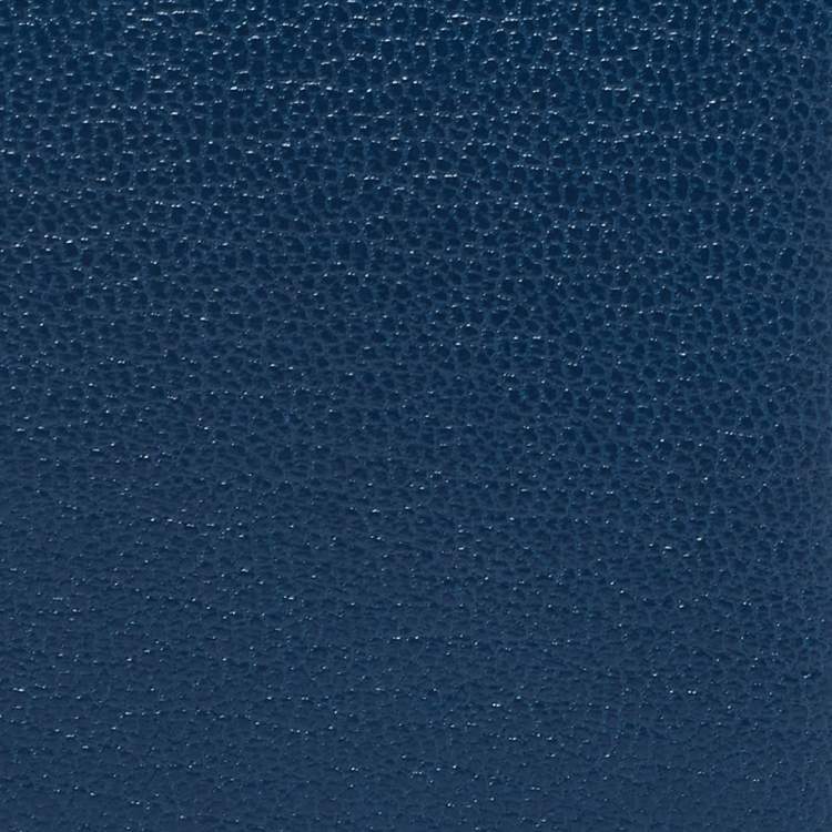 Pre Owned Hermes Deep Blue Chevre Leather Calvi Duo Card Holder