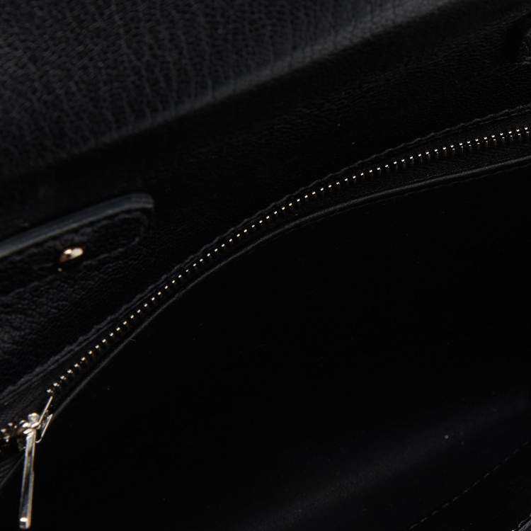 Pre Owned Hermes Black Chevre de Coromandel Leather Cinhetic To Go Wallet