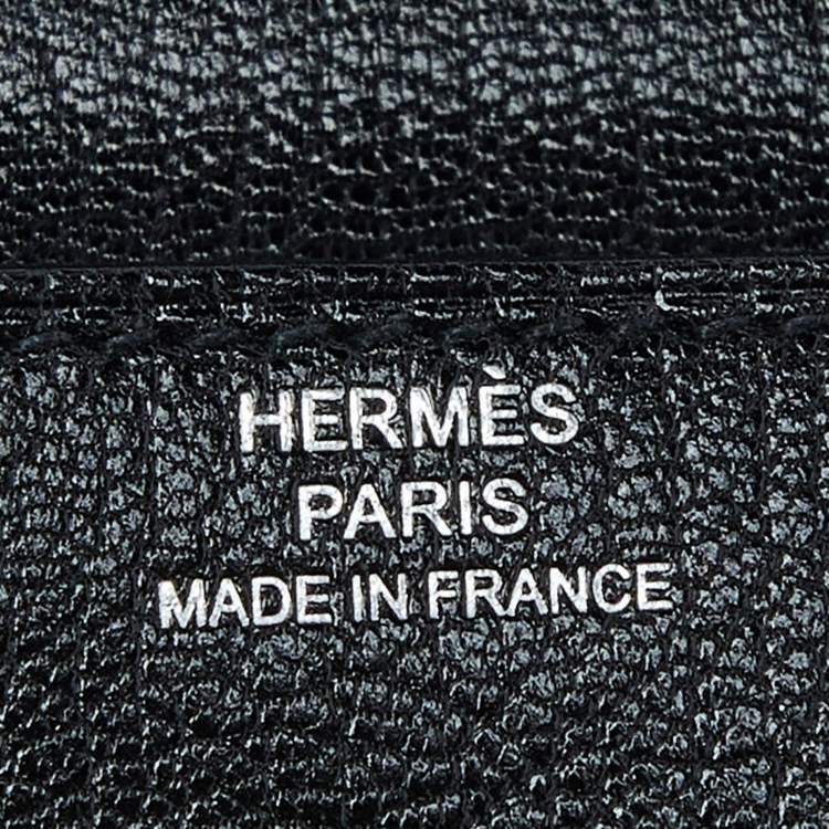 Pre Owned Hermes Black Chevre de Coromandel Leather Cinhetic To Go Wallet