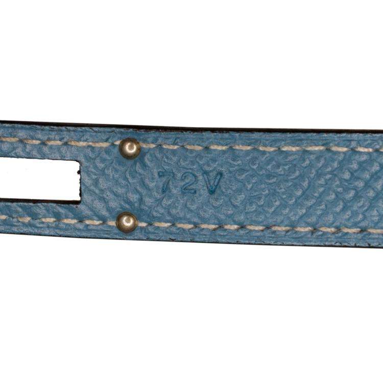 Pre Owned Hermes Blue Epsom Kelly Classic Wallet