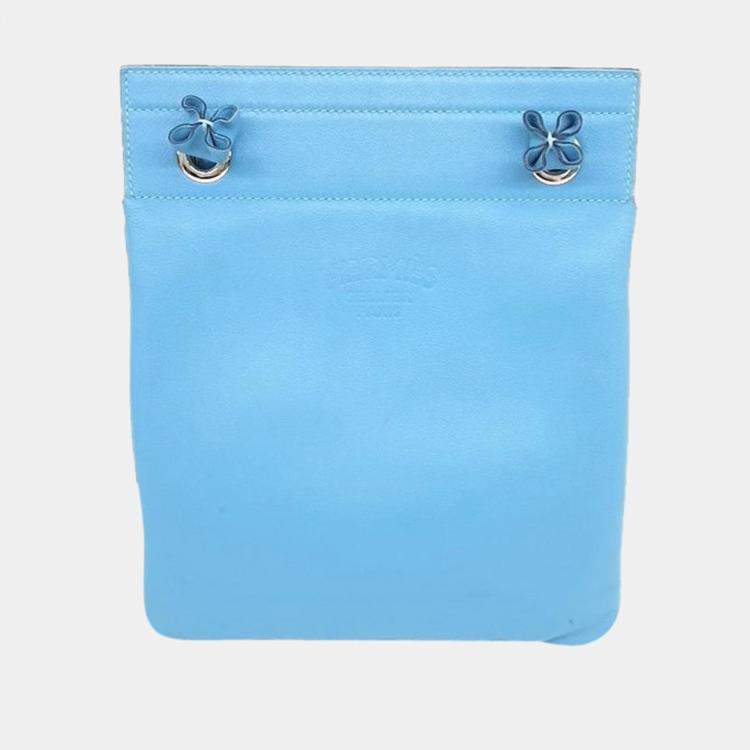 mini hermes blue bag