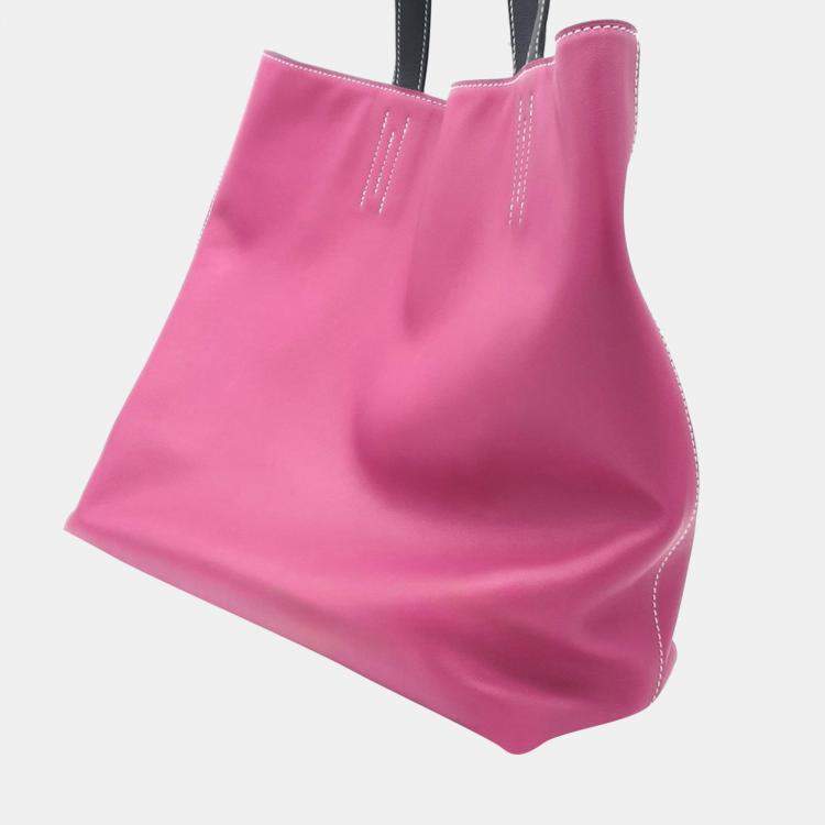 Hermes Pink Leather Double Sens 36 Shoulder Bag Hermes