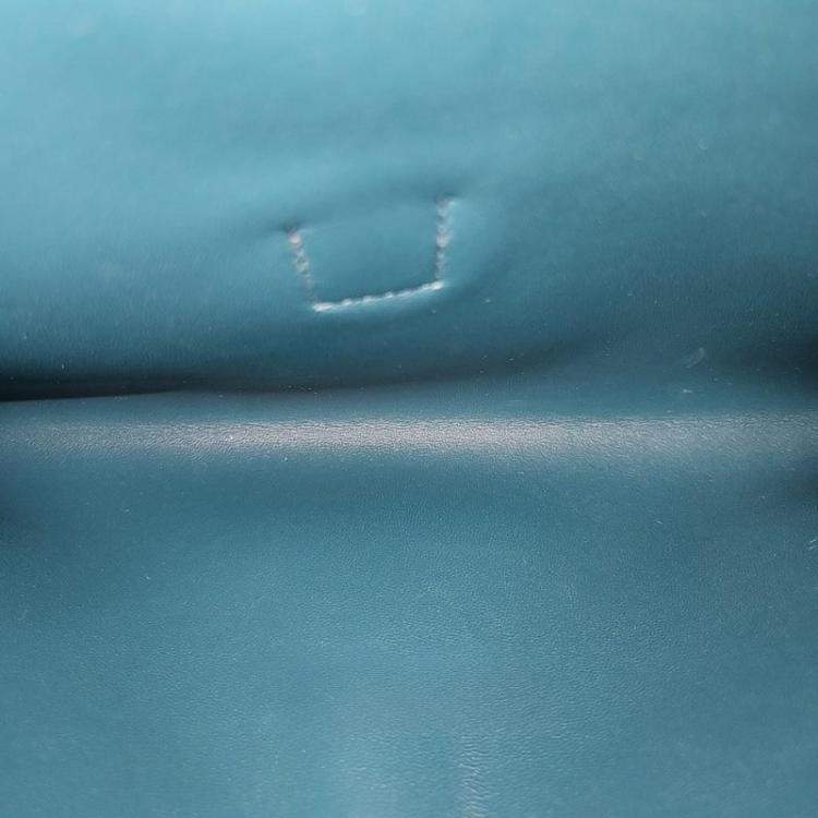 Pre Owned Hermes Blue Leather Elan Jige 29 Clutch Bag 
