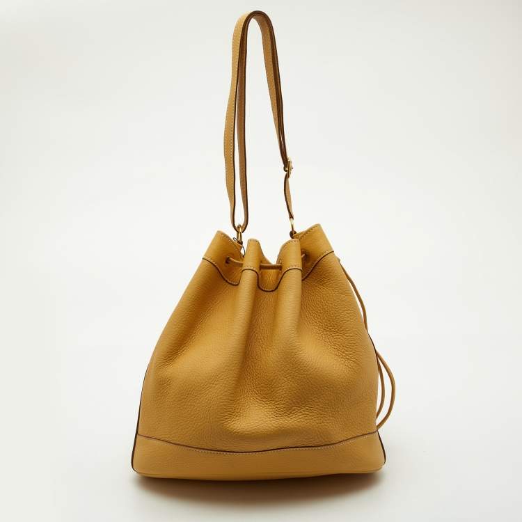 Pre Owned Hermes Natural Togo Leather Market Bag 