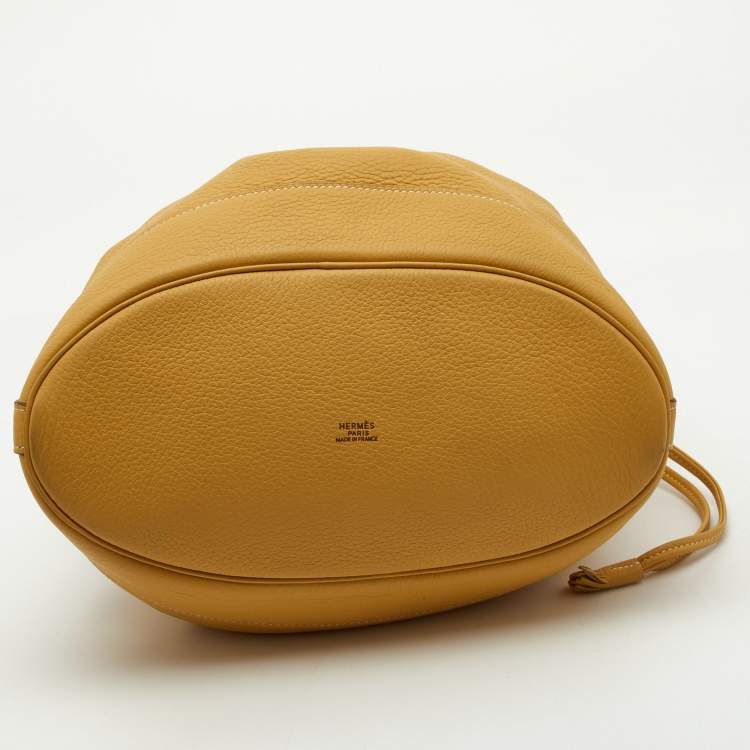 Pre Owned Hermes Natural Togo Leather Market Bag 