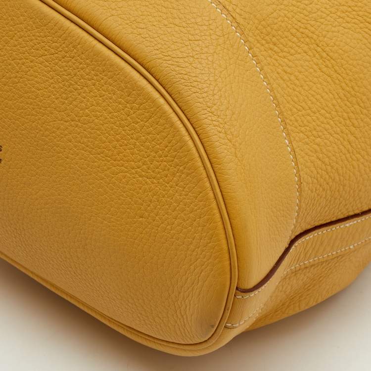 Pre Owned Hermes Natural Togo Leather Market Bag 