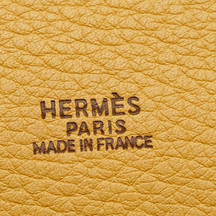 Pre Owned Hermes Natural Togo Leather Market Bag 