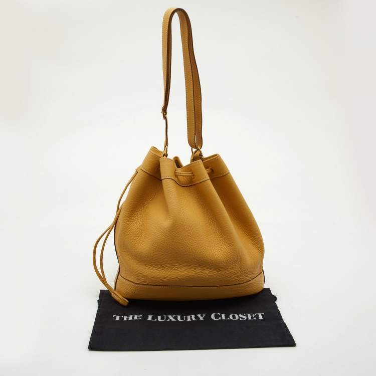 Pre Owned Hermes Natural Togo Leather Market Bag 
