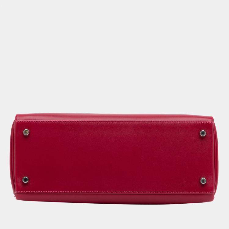 Pre Owned Hermes Red Box Calf Kelly Retourne 28