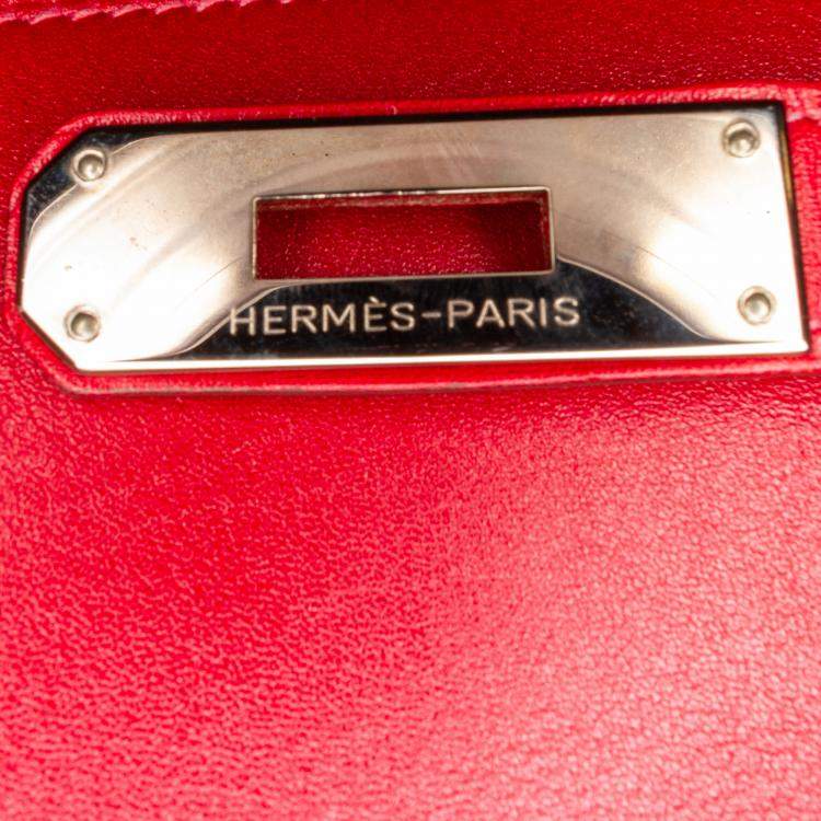 Pre Owned Hermes Red Box Calf Kelly Retourne 28