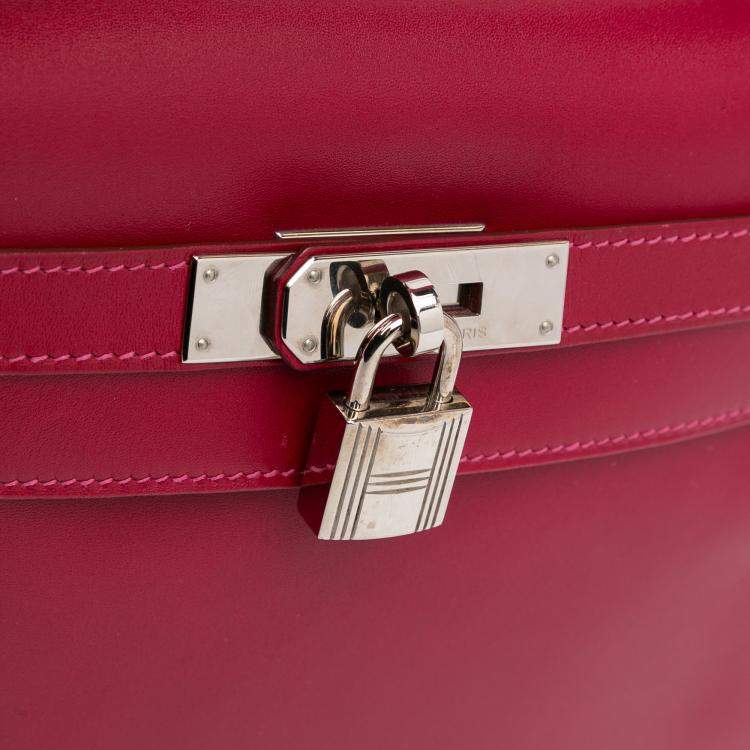 Pre Owned Hermes Red Box Calf Kelly Retourne 28