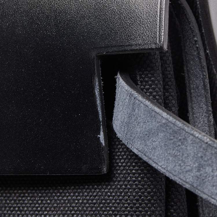 Pre Owned Hermès Black Canvas and Leather Herbag Zip 39 Bag
