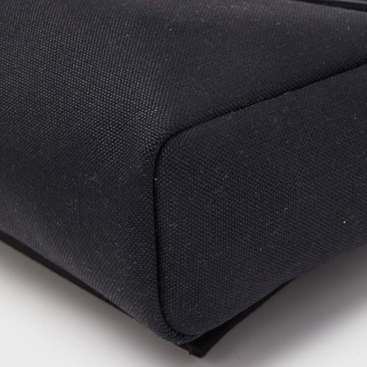 Pre Owned Hermès Black Canvas and Leather Herbag Zip 39 Bag