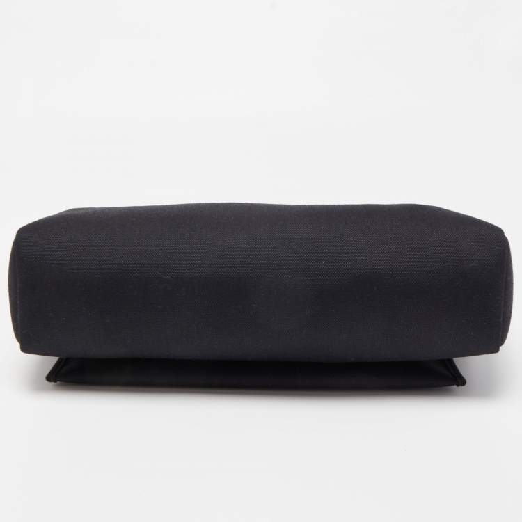 Pre Owned Hermès Black Canvas and Leather Herbag Zip 39 Bag