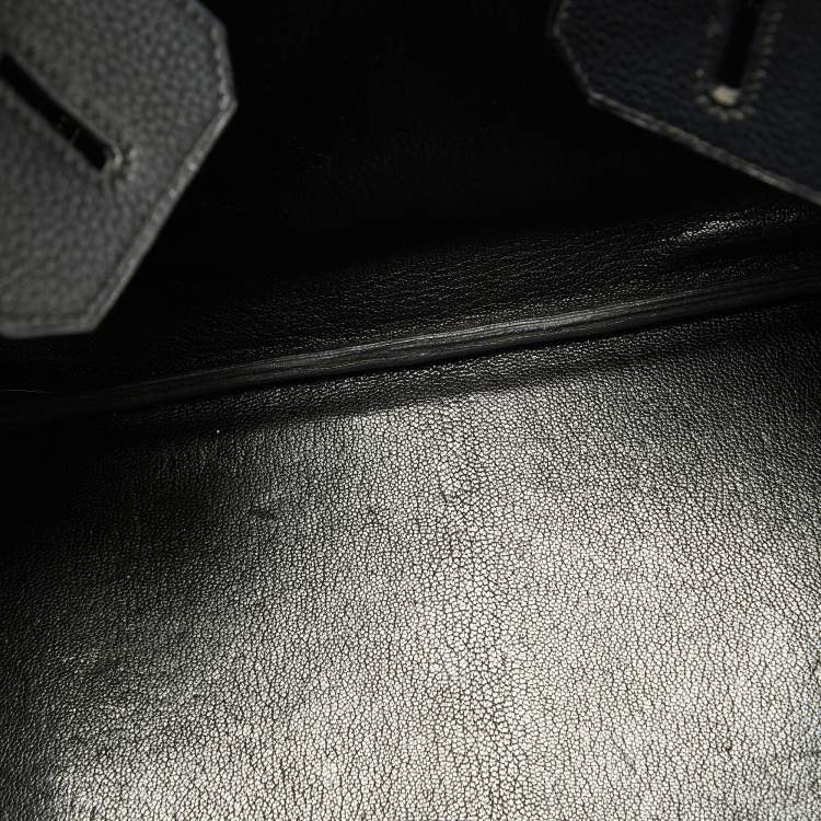 Pre Owned Hermès Black Togo Leather Gold Finish Birkin 30 Bag