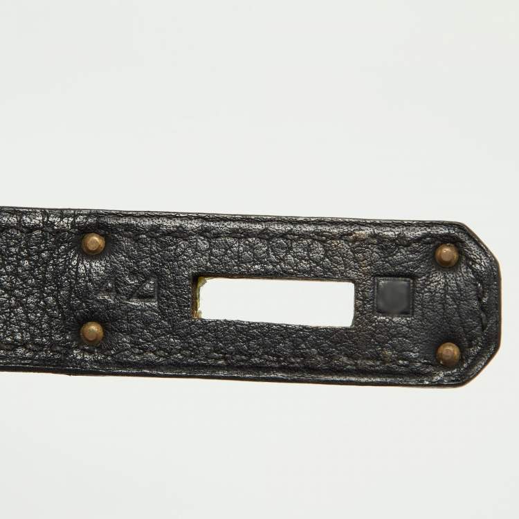 Pre Owned Hermès Black Togo Leather Gold Finish Birkin 30 Bag