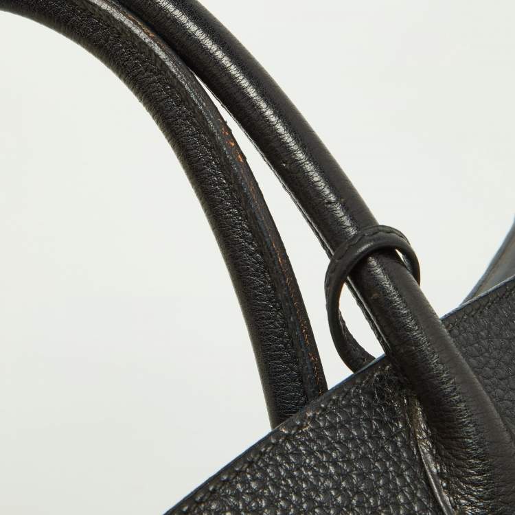 Pre Owned Hermès Black Togo Leather Gold Finish Birkin 30 Bag