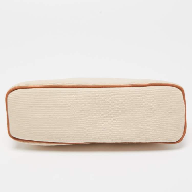 Pre Owned Hermes Natural Canvas Medium Bolide Case