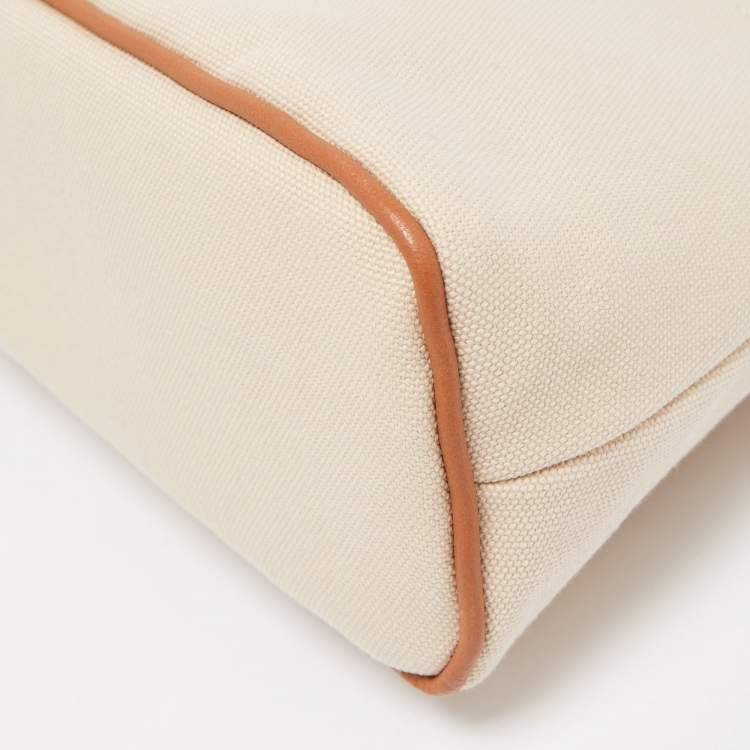 Pre Owned Hermes Natural Canvas Medium Bolide Case