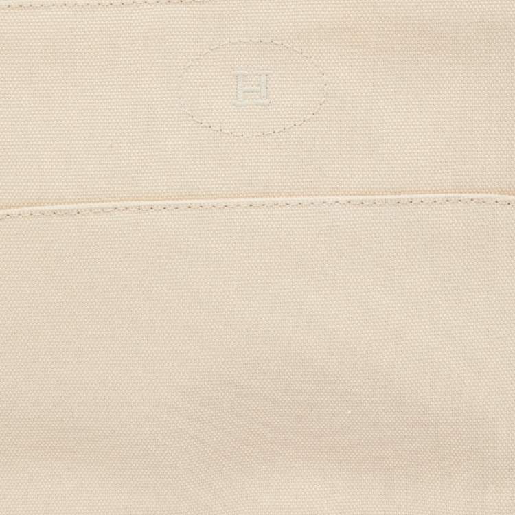 Pre Owned Hermes Natural Canvas Medium Bolide Case