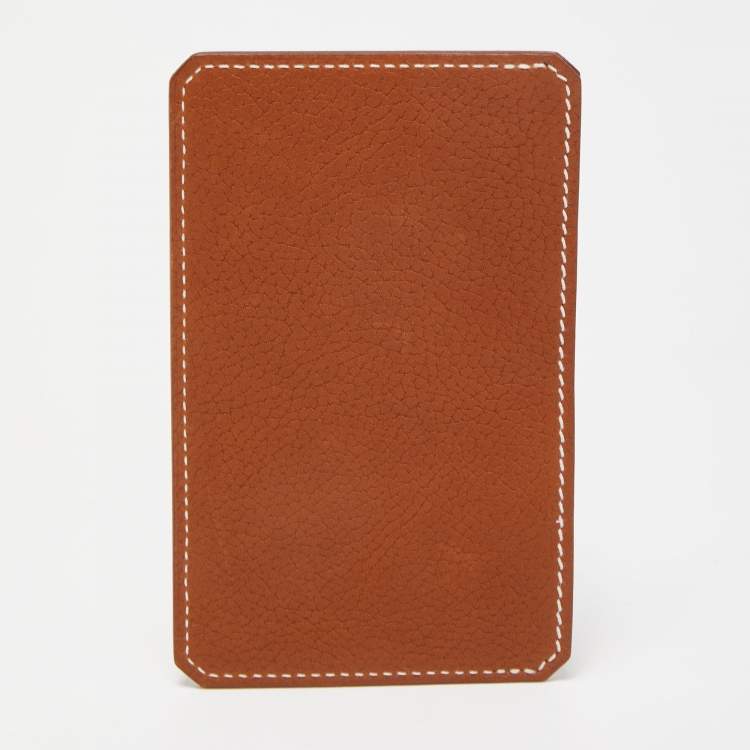 Pre Owned Hermes Fauve Barena Faubourg Leather City 3CC Card Holder
