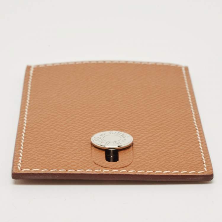 مملوكة مسبقًا Hermes Gold Epsom Lather Diablo Card Holder