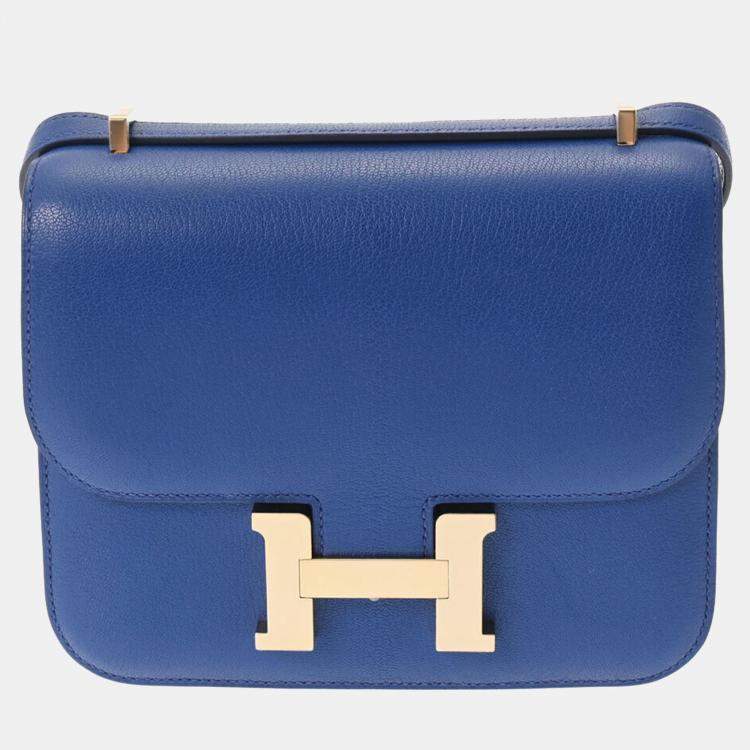 Hermes Blue Electric Epsom Constance Mini 18 19 Handbag Bag Kelly