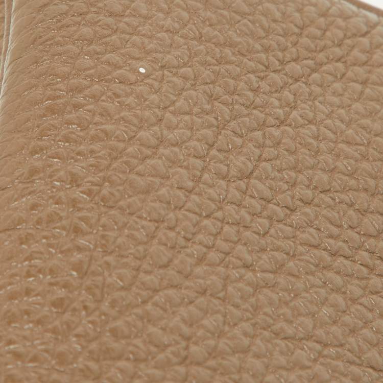 Pre Owned Hermes Etoupe Togo Leather Palladium Finish Birkin 30 Bag