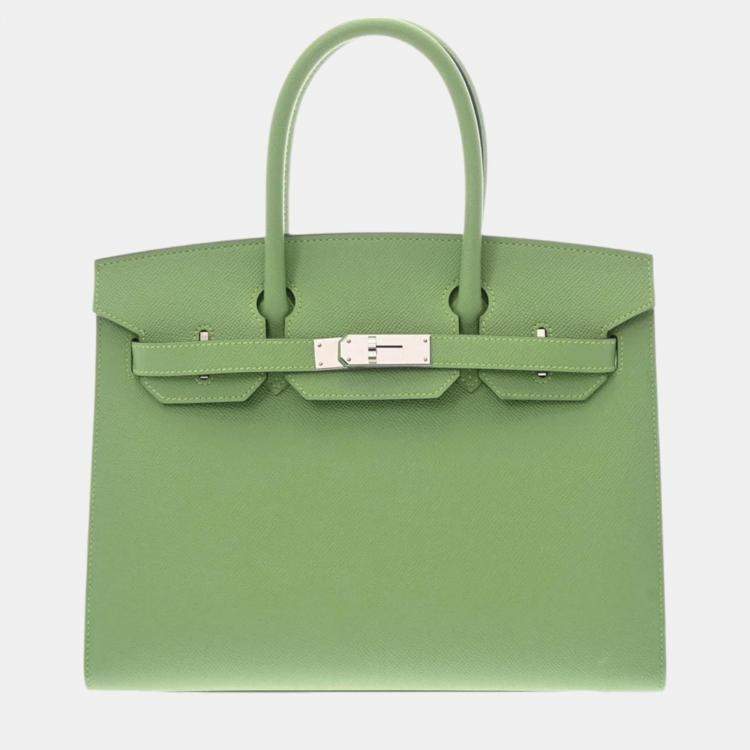 Hermes Birkin 30 Vert Criquet Epsom Palladium Hardware