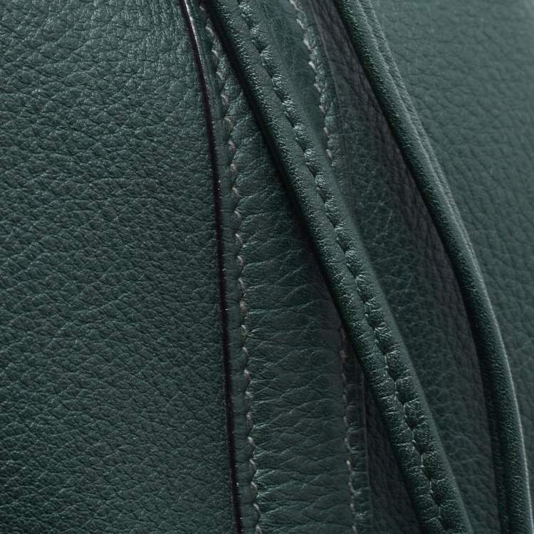 Pre Owned Hermes Vert Fonce Togo Leather Market Bag 