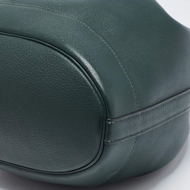 Pre Owned Hermes Vert Fonce Togo Leather Market Bag 