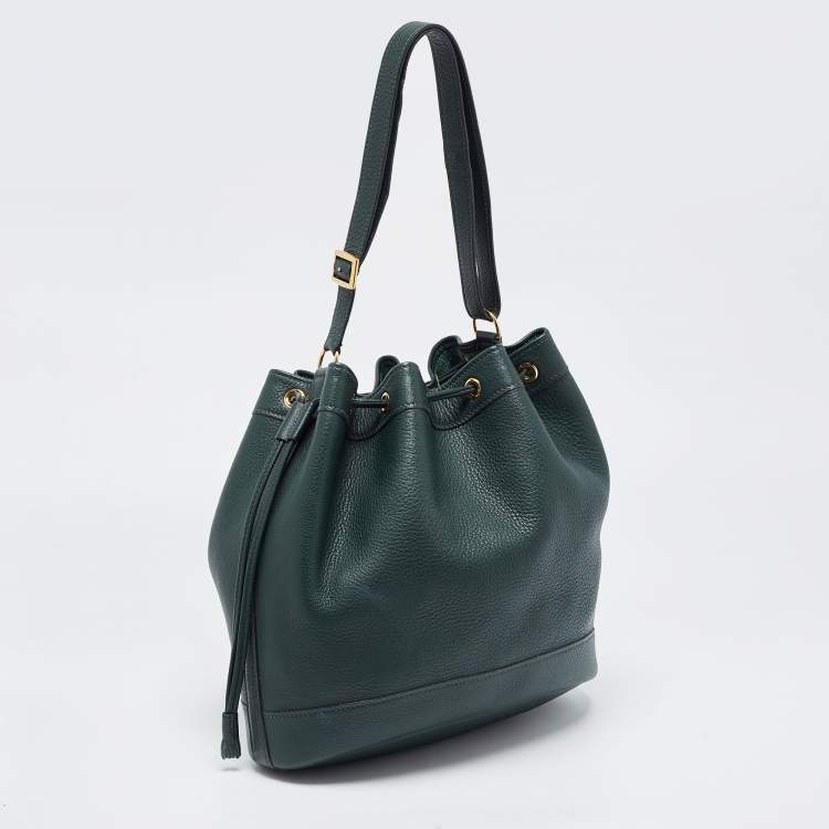 Pre Owned Hermes Vert Fonce Togo Leather Market Bag 