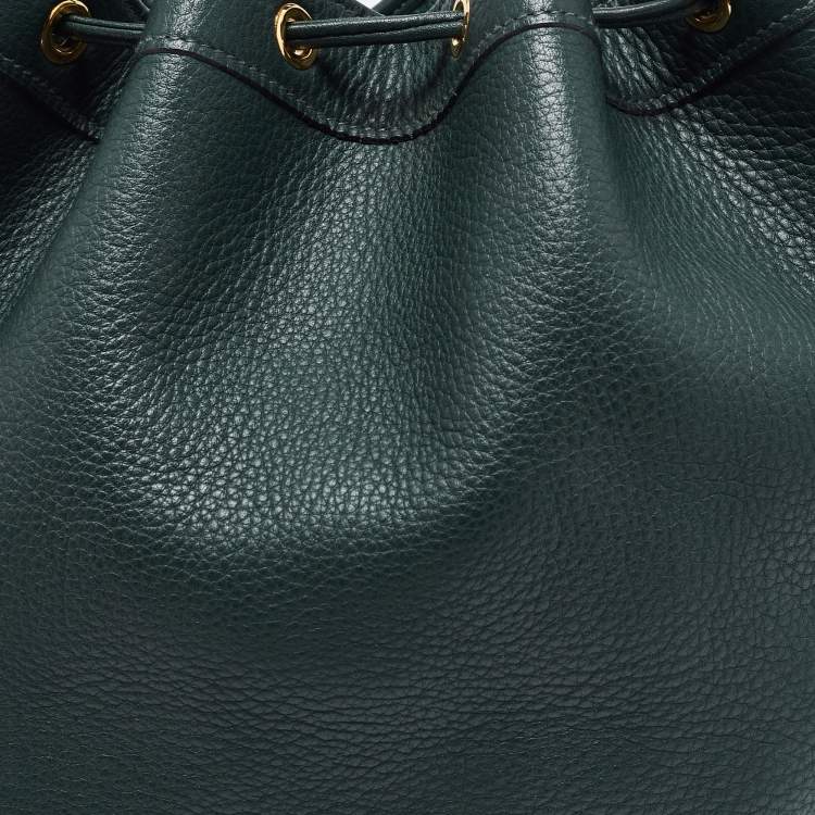 Pre Owned Hermes Vert Fonce Togo Leather Market Bag 