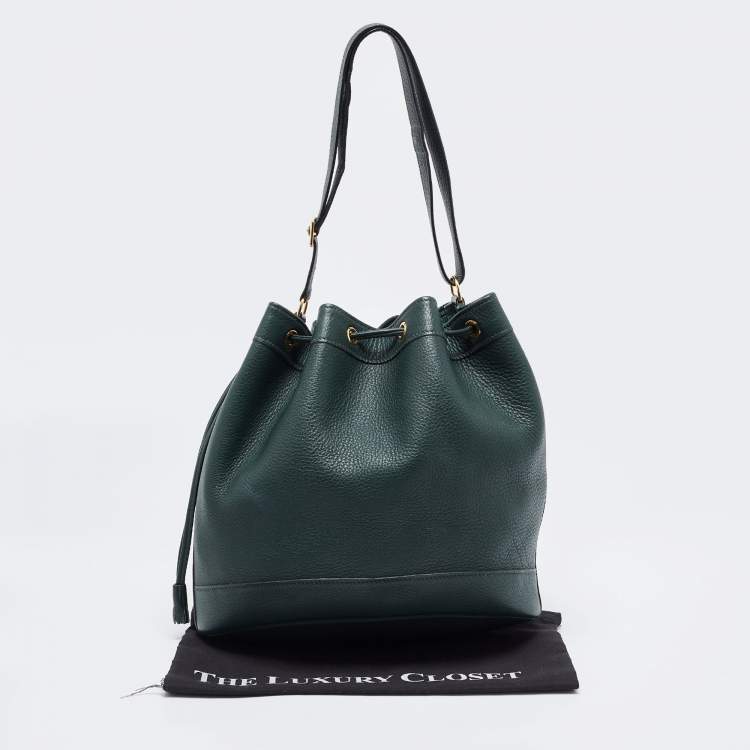 Pre Owned Hermes Vert Fonce Togo Leather Market Bag 