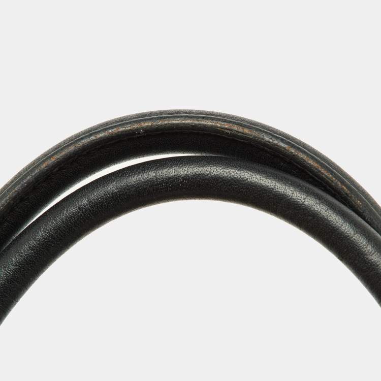 مملوكة مسبقًا Hermes Black Taurillon Clemence Leather Gold Finish Birkin 35 Bag