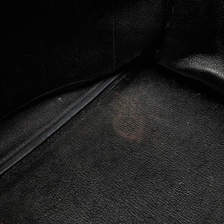 مملوكة مسبقًا Hermes Black Taurillon Clemence Leather Gold Finish Birkin 35 Bag