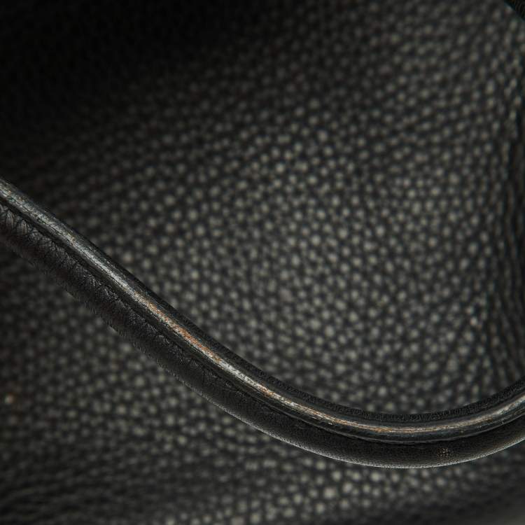 مملوكة مسبقًا Hermes Black Taurillon Clemence Leather Gold Finish Birkin 35 Bag