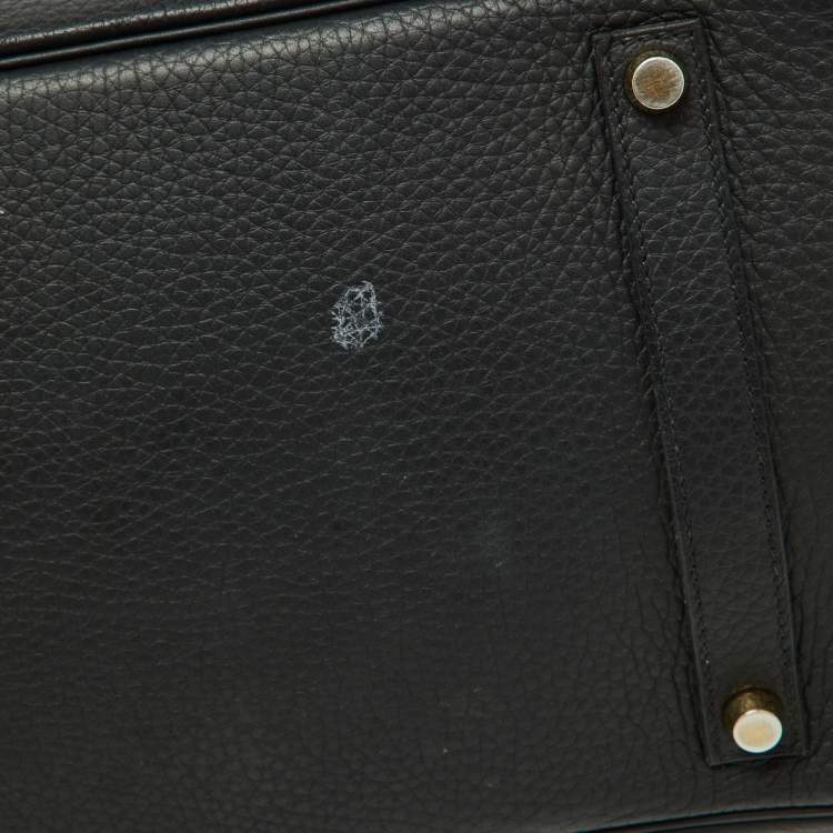 مملوكة مسبقًا Hermes Black Taurillon Clemence Leather Gold Finish Birkin 35 Bag