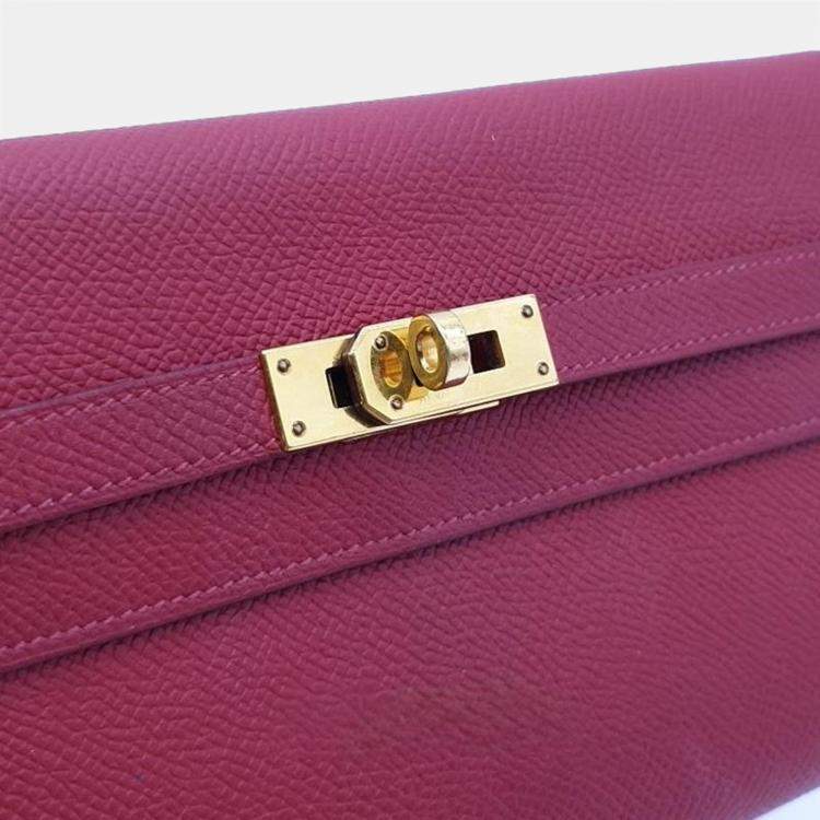 مملوكة مسبقًا Hermes  Leather Kelly Classic Wallet