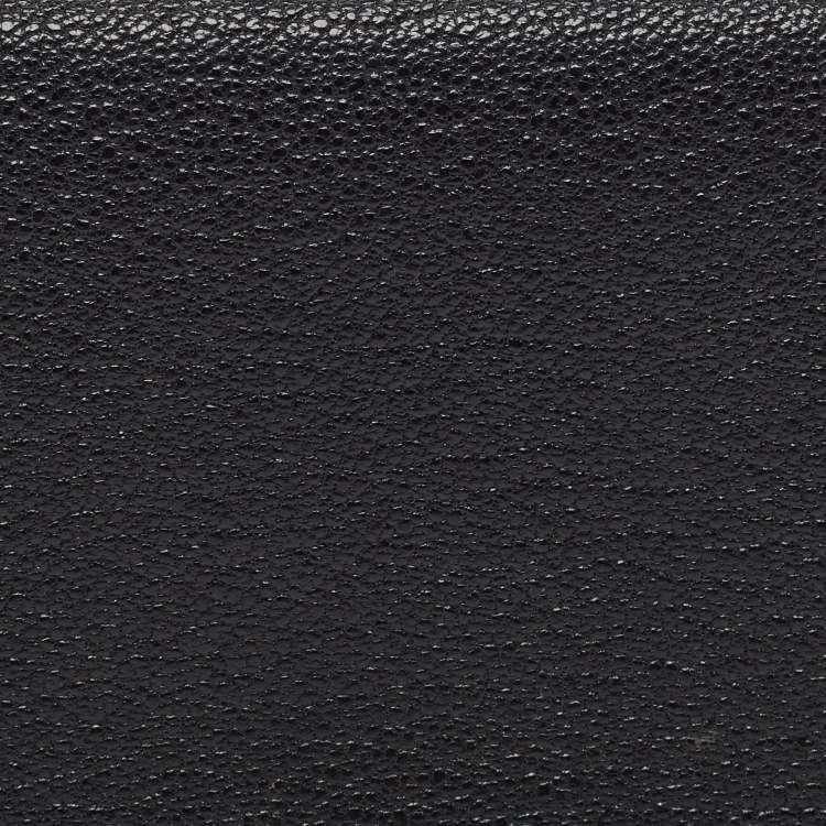 Pre Owned Hermès  Noir Chevre Leather Calvi Card Holder